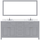 Modern Fittings Caroline 72" Double Bath Vanity with Calacatta Quartz Top and Square Sinks