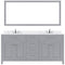 Modern Fittings Caroline 72" Double Bath Vanity with Calacatta Quartz Top and Square Sinks