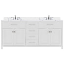 Modern Fittings Caroline 72" Double Bath Vanity with Calacatta Quartz Top and Square Sinks