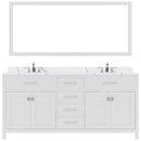 Modern Fittings Caroline 72" Double Bath Vanity with Calacatta Quartz Top and Square Sinks