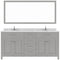 Modern Fittings Caroline 72" Double Bath Vanity with Cultured Marble Quartz Top and Round Sinks