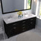 Modern Fittings Caroline 72" Double Bath Vanity with Cultured Marble Quartz Top and Round Sinks Faucets