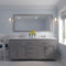 Modern Fittings Caroline 72" Double Bath Vanity with Cultured Marble Quartz Top and Square Sinks Faucets