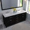 Modern Fittings Caroline 72" Double Bath Vanity with Cultured Marble Quartz Top and Square Sinks Faucets