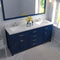 Modern Fittings Caroline 72" Double Bath Vanity with Cultured Marble Quartz Top and Square Sinks Faucets