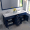 Modern Fittings Caroline 72" Double Bath Vanity with Cultured Marble Quartz Top and Square Sinks