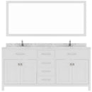 Modern Fittings Caroline 72" Double Bath Vanity with Cultured Marble Quartz Top and Square Sinks