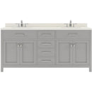 Modern Fittings Caroline 72" Double Bath Vanity with Quartz Top and Round Sinks