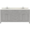 Modern Fittings Caroline 72" Double Bath Vanity with Quartz Top and Round Sinks