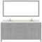 Modern Fittings Caroline 72" Double Bath Vanity with Quartz Top and Round Sinks