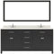 Modern Fittings Caroline 72" Double Bath Vanity with Quartz Top and Round Sinks