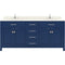 Modern Fittings Caroline 72" Double Bath Vanity with Quartz Top and Round Sinks