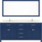 Modern Fittings Caroline 72" Double Bath Vanity with Quartz Top and Round Sinks Faucets