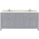 Modern Fittings Caroline 72" Double Bath Vanity with Quartz Top and Round Sinks