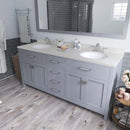 Modern Fittings Caroline 72" Double Bath Vanity with Quartz Top and Round Sinks