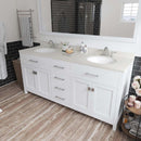 Modern Fittings Caroline 72" Double Bath Vanity with Quartz Top and Round Sinks