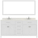 Modern Fittings Caroline 72" Double Bath Vanity with Quartz Top and Round Sinks