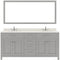 Modern Fittings Caroline 72" Double Bath Vanity with Quartz Top and Square Sinks