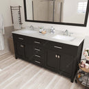 Modern Fittings Caroline 72" Double Bath Vanity with Quartz Top and Square Sinks