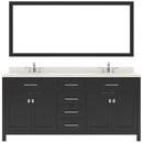 Modern Fittings Caroline 72" Double Bath Vanity with Quartz Top and Square Sinks