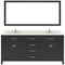 Modern Fittings Caroline 72" Double Bath Vanity with Quartz Top and Square Sinks