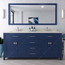 Modern Fittings Caroline 72" Double Bath Vanity with Quartz Top and Square Sinks