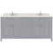 Modern Fittings Caroline 72" Double Bath Vanity with Quartz Top and Square Sinks