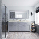 Modern Fittings Caroline 72" Double Bath Vanity with Quartz Top and Square Sinks