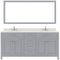 Modern Fittings Caroline 72" Double Bath Vanity with Quartz Top and Square Sinks