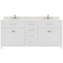 Modern Fittings Caroline 72" Double Bath Vanity with Quartz Top and Square Sinks