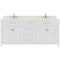 Modern Fittings Caroline 72" Double Bath Vanity with Quartz Top and Square Sinks