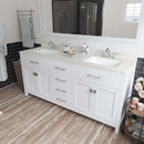 Modern Fittings Caroline 72" Double Bath Vanity with Quartz Top and Square Sinks