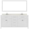 Modern Fittings Caroline 72" Double Bath Vanity with Quartz Top and Square Sinks Faucets