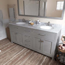 Modern Fittings Caroline 72" Double Bath Vanity with Marble Top and Round Sinks