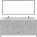 Modern Fittings Caroline 72" Double Bath Vanity with Marble Top and Round Sinks