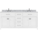 Modern Fittings Caroline 72" Double Bath Vanity with Marble Top and Round Sinks