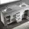 Modern Fittings Caroline 72" Double Bath Vanity with Marble Top and Round Sinks Faucets