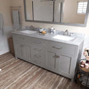 Modern Fittings Caroline 72" Double Bath Vanity with Marble Top and Square Sinks