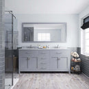 Modern Fittings Caroline 72" Double Bath Vanity with Marble Top and Square Sinks