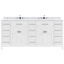 Modern Fittings Caroline Parkway 72" Double Bath Vanity with Calacatta Quartz Top and Round Sinks