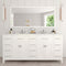 Modern Fittings Caroline Parkway 72" Double Bath Vanity with Calacatta Quartz Top and Round Sinks