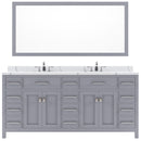 Modern Fittings Caroline Parkway 72" Double Bath Vanity with Calacatta Quartz Top and Square Sinks