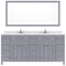 Modern Fittings Caroline Parkway 72" Double Bath Vanity with Calacatta Quartz Top and Square Sinks Faucets