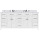 Modern Fittings Caroline Parkway 72" Double Bath Vanity with Calacatta Quartz Top and Square Sinks