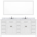 Modern Fittings Caroline Parkway 72" Double Bath Vanity with Calacatta Quartz Top and Square Sinks