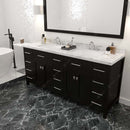 Modern Fittings Caroline Parkway 72" Double Bath Vanity with Cultured Marble Quartz Top and Square Sinks