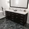 Modern Fittings Caroline Parkway 72" Double Bath Vanity with Cultured Marble Quartz Top and Square Sinks Faucets