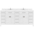 Modern Fittings Caroline Parkway 72" Double Bath Vanity with Cultured Marble Quartz Top and Square Sinks