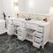 Modern Fittings Caroline Parkway 72" Double Bath Vanity with Cultured Marble Quartz Top and Square Sinks