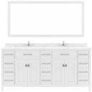 Modern Fittings Caroline Parkway 72" Double Bath Vanity with Cultured Marble Quartz Top and Square Sinks